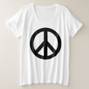 Peace Sign Symbol Plus Size T-Shirt