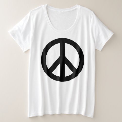 Peace Sign Symbol Plus Size T_Shirt