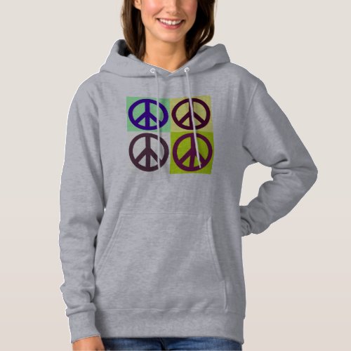 Peace Sign Symbol Pop Art Hoodie