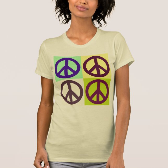 Peace Sign Symbol Pop Art T-Shirt (Front)