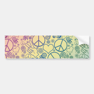 Peace Sign Symbol Rainbow Bumper Sticker