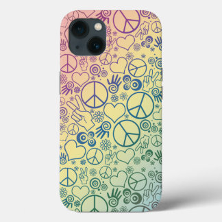 Peace Sign Symbol Rainbow iPhone 13 Case