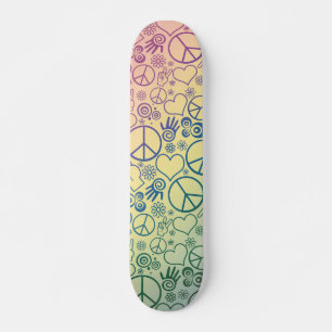 Peace Sign Symbol Rainbow Skateboard Deck