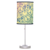 Peace Sign Symbol Rainbow Table Lamp (Front)
