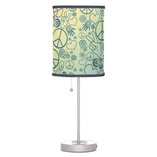 Peace Sign Symbol Rainbow Table Lamp (Right)