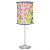 Peace Sign Symbol Rainbow Table Lamp (Left)