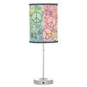 Peace Sign Symbol Rainbow Table Lamp (Back)