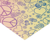 Peace Sign Symbol Rainbow Tissue Paper (Corner)