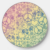Peace Sign Symbol Rainbow Wireless Charger (Front)
