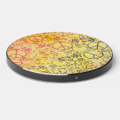 Peace Sign Symbol Rainbow Yellow Wireless Charger (Front 2)