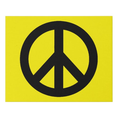 Peace Sign Symbol Yellow