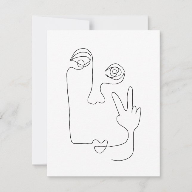 Peace Sign  Thank You Card (Front)