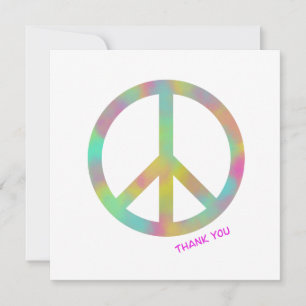 Peace Sign Thank You Card