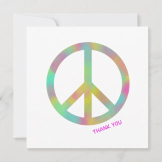 Peace Sign Thank You Card