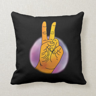 Peace sign throw pillow