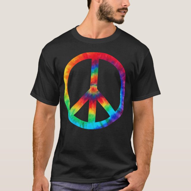Peace Sign Tie Dye 	  Hippies Christmas Shirts (Front)