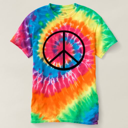 Peace Sign Tie dye Tee Shirts | Zazzle