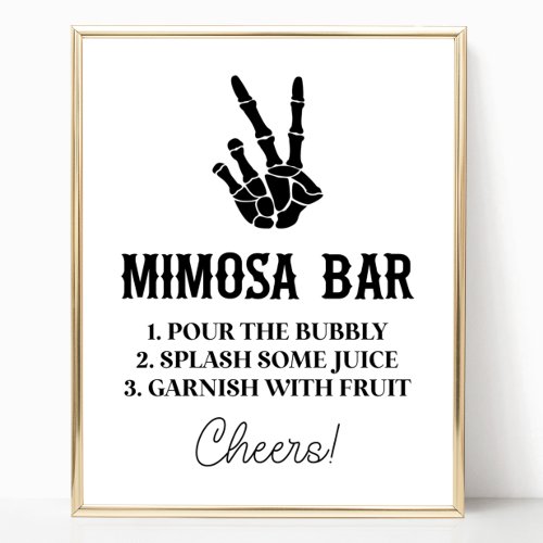 Peace Sign Till Death Do Us Party Mimosa Bar Sign