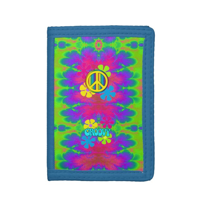 Peace Sign  Trifold Wallet (Front Vertical)