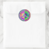 Peace Sign (trippy-hippie) sticker (Bag)
