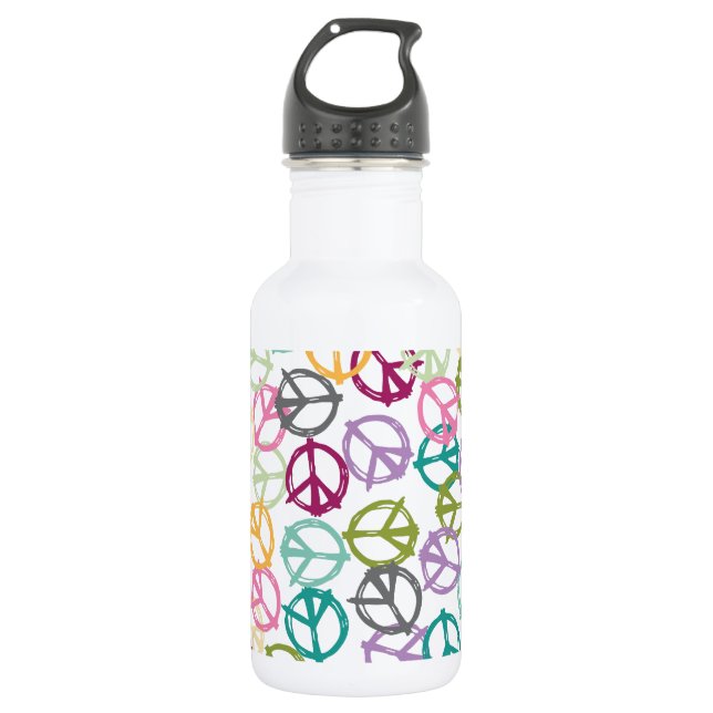 Peace Sign Water Bottle (Front)