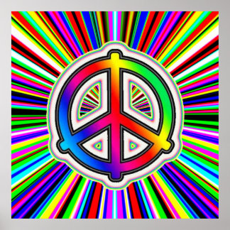 Peace Sign with Supernova Background