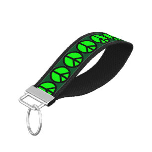 Peace Sign Wrist Key Ring