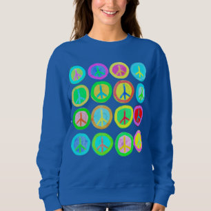 Peace Signs Abstract Art to Wear Sweatshirt