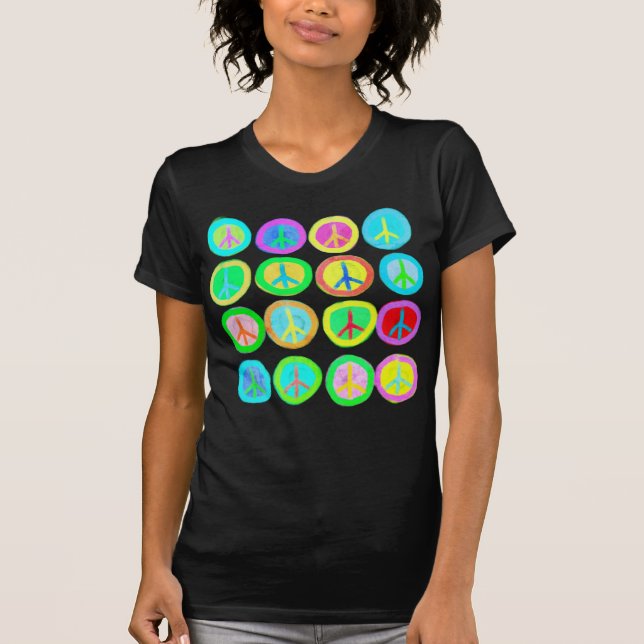 Peace Signs Abstract Art to Wear T-Shirt (Front)
