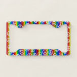 Peace Signs Bubbles License Plate Frame