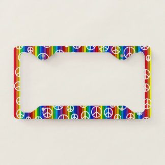 Peace Signs Bubbles License Plate Frame