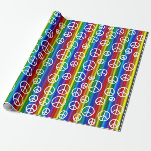 Peace Signs Bubbles Wrapping Paper