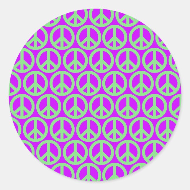 Peace Signs Classic Round Sticker (Front)