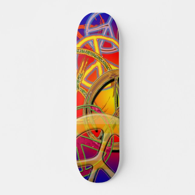 PEACE SIGNS COLLAGE SKATEBOARD DECK (Front)