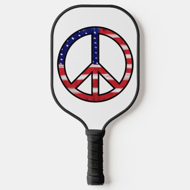Peace Signs Flag Colors  Pickleball Paddle (Front)
