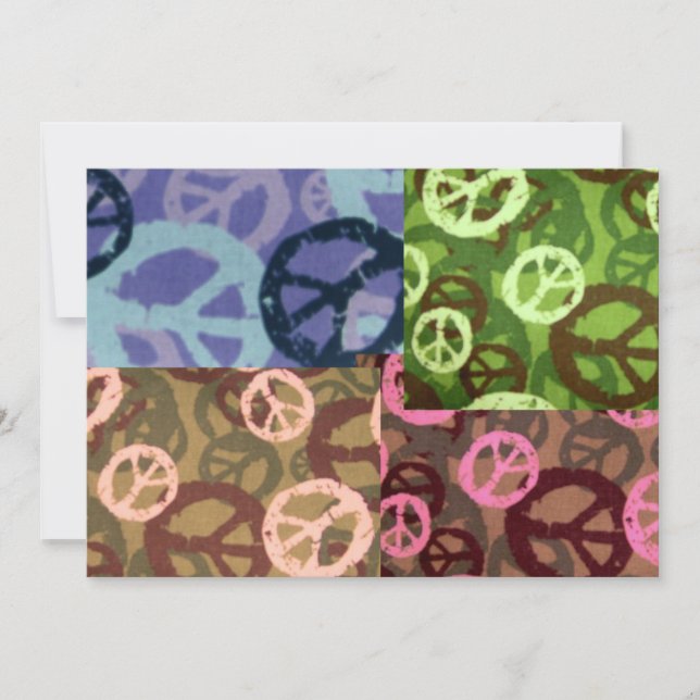 Peace Signs Mix Invitation (Front)