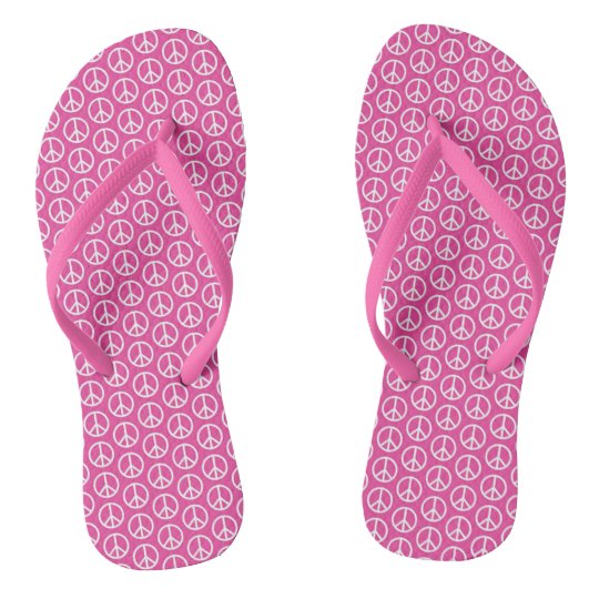 bright pink flip flops