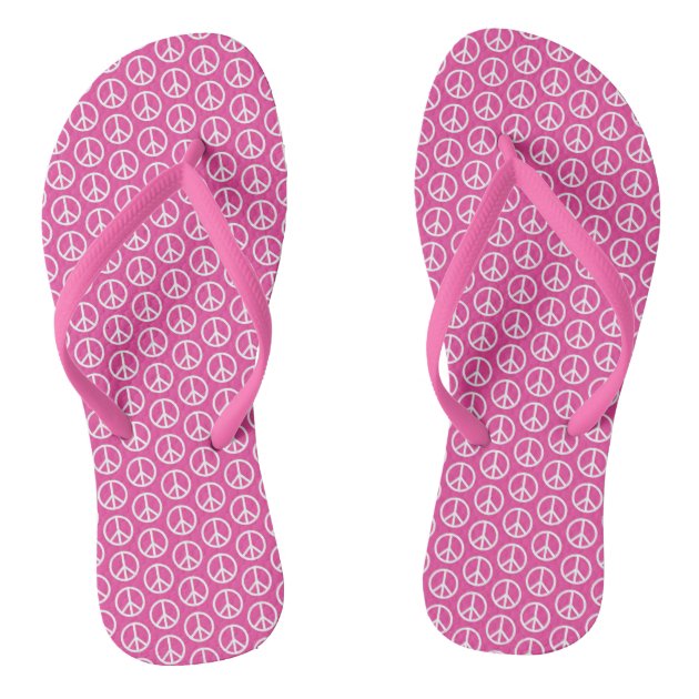 neon pink flip flops