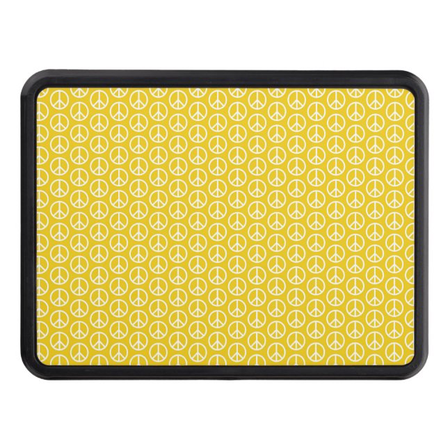 Peace Signs on Sunny Yellow Hitch Cover (Front)