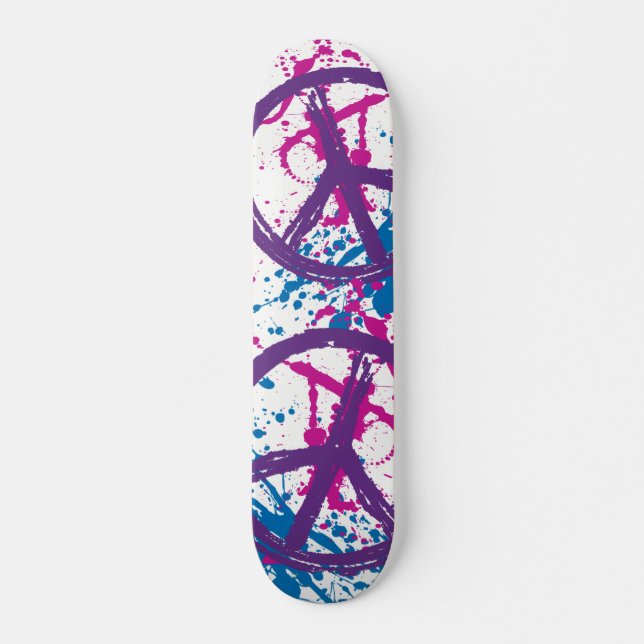PEACE SIGNS PAINT SPLATTER SKATEBOARD (Front)