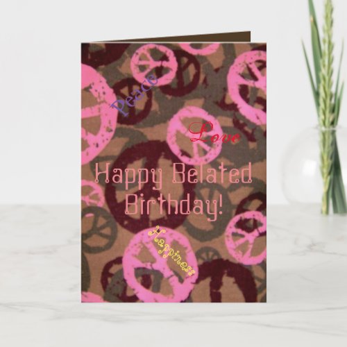 Peace Signs Poem Personalized Card