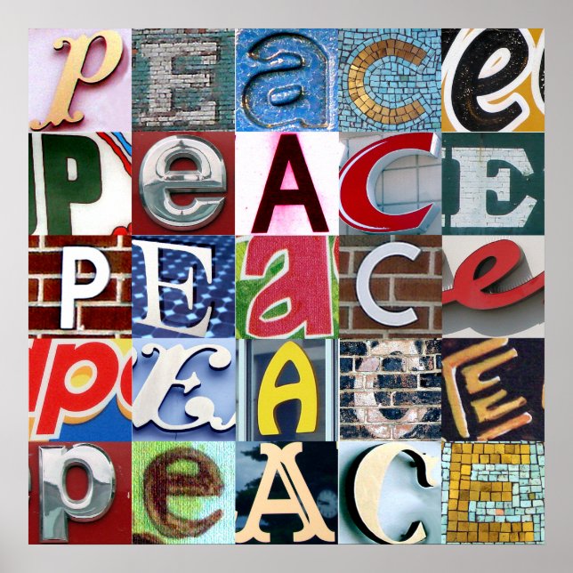 "PEACE Signs" Poster (Front)