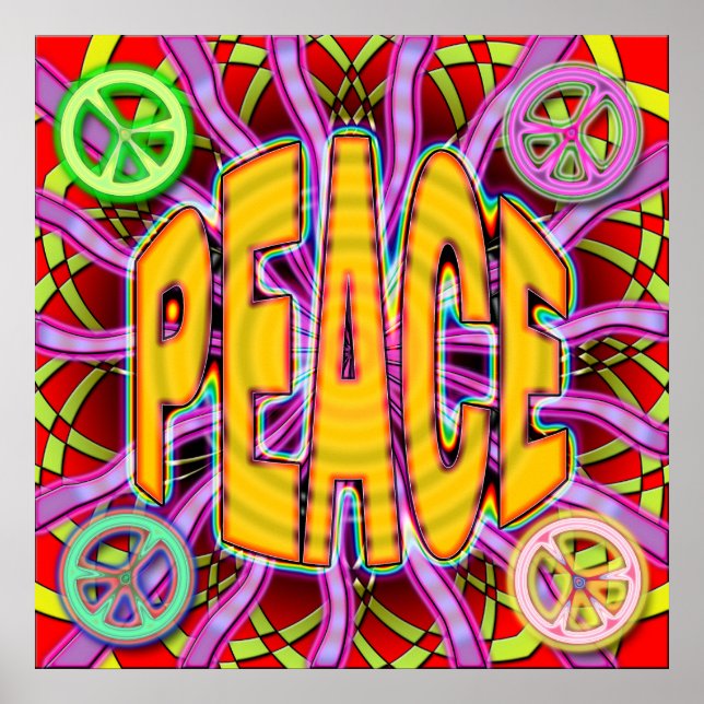 PEACE SIGNS POSTER PRINT (Front)