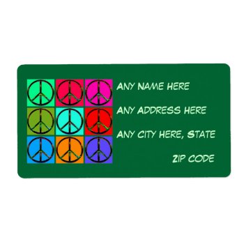 Peace Signs Return Address Labels by mvdesigns at Zazzle