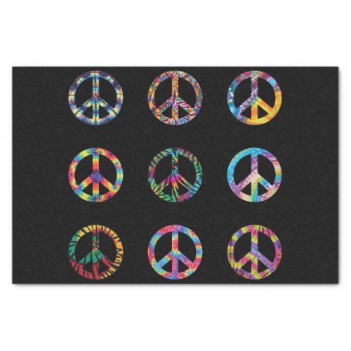 Peace signs tissue paper