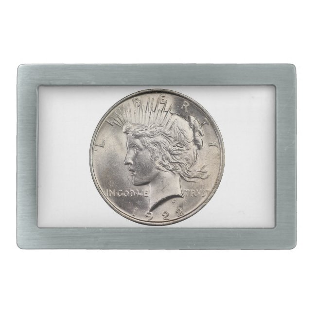 Peace Silver Dollar Belt Buckle (Front)