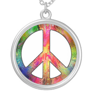Peace Silver Plated Necklace