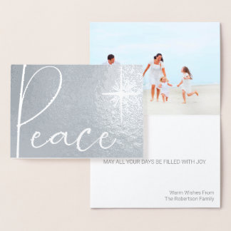 Peace Simple Minimal Modern Photo Christmas Card