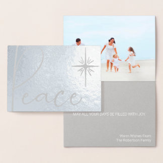 Peace Simple Minimal Modern Photo Christmas Card