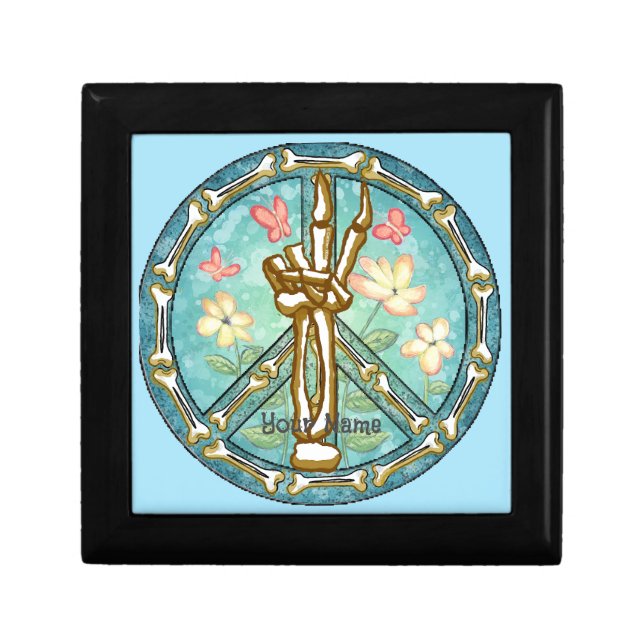 Peace Skeleton Hand Gift Box (Front)